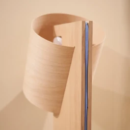 close-up of the One Piece wooden lamp